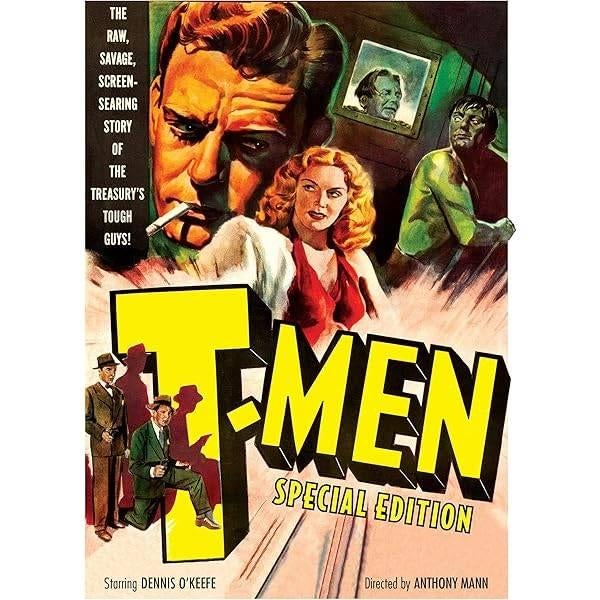 T-men film noir, 1960 tot 1980, Vanaf 16 jaar, Verzenden, Zo goed als nieuw
