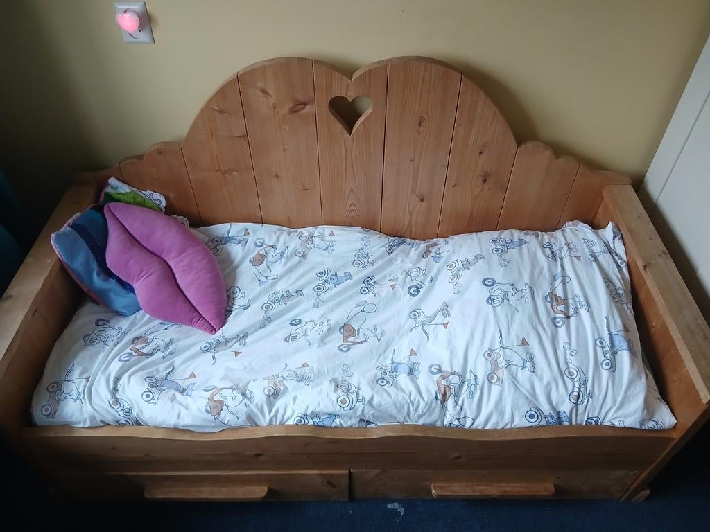 Houten kinderbed met lattenbodem - IKEA Sultan Lade, Ophalen, Gebruikt, 70 tot 85 cm, Lattenbodem