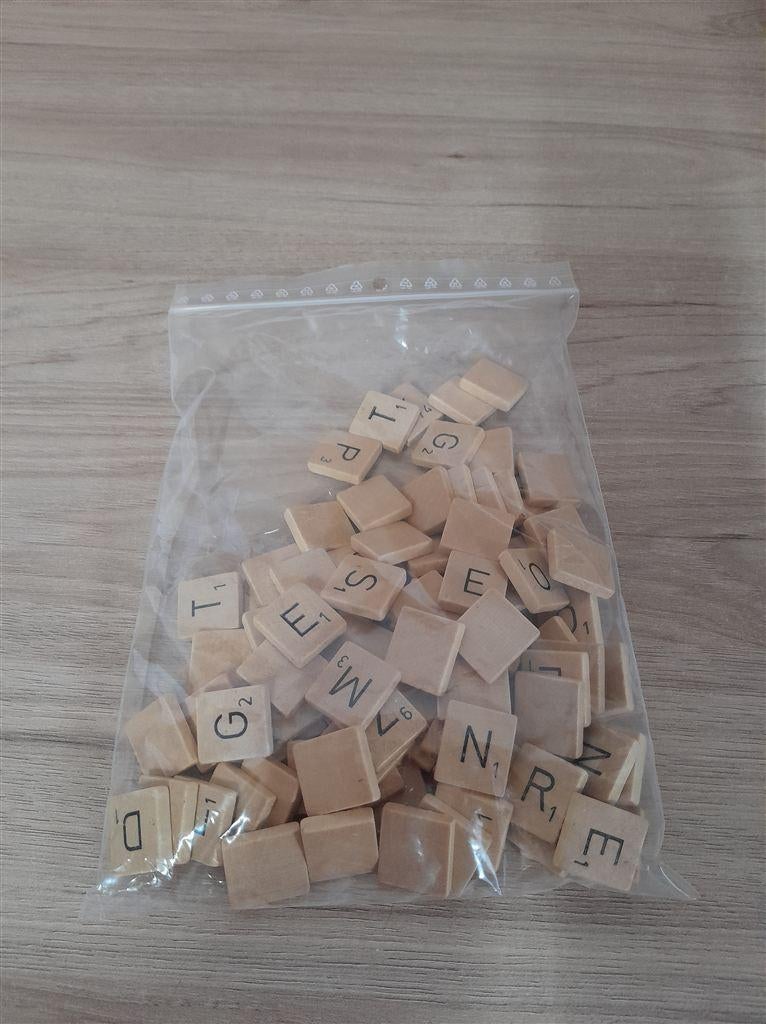 Scrabble houten letters mix - s3720