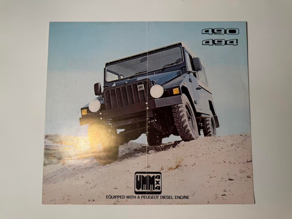 UMM 4x4 Brochure 1980, Boeken, Auto's | Folders en Tijdschriften, Gelezen, Peugeot, Ophalen of Verzenden