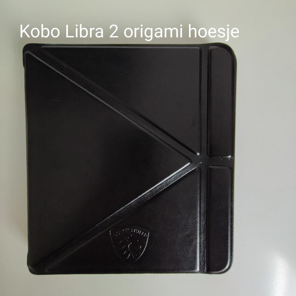 Kobo Libra 2 Zwart Origami Hoesje - Gebruikt, Ophalen of Verzenden, Zo goed als nieuw, 7 inch, Dutch Shield