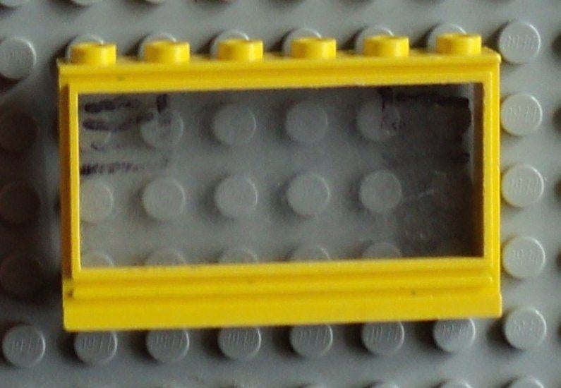 604c01 (2) 1x geel Window 1 x 6 x 3 Panorama with Glass, Ophalen of Verzenden, Gebruikt