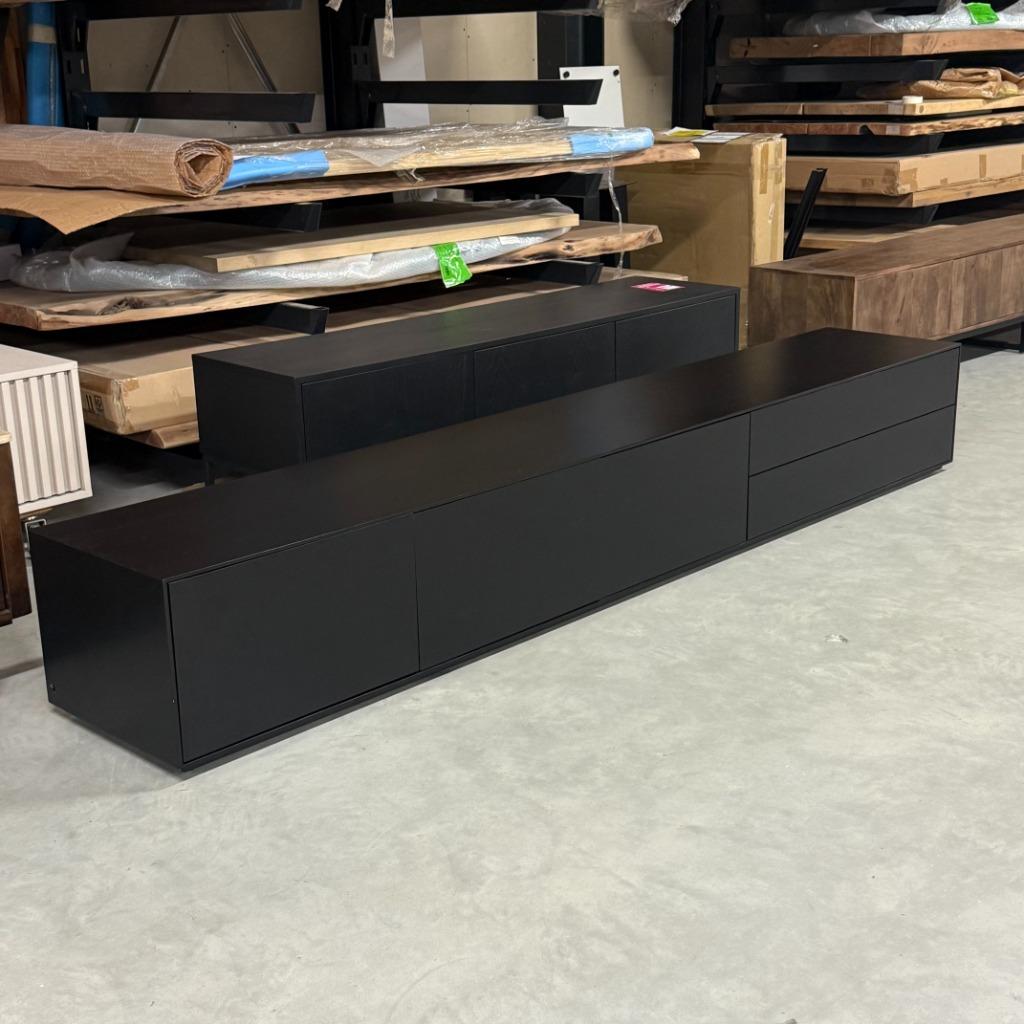 tv meubel audio dressoir staand of zwevend 277cm zwart, Ophalen, 25 tot 50 cm, Minder dan 100 cm