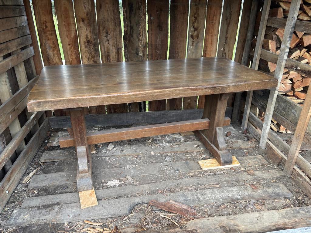 Authentieke Kloostertafel, Huis en Inrichting, Tafels | Eettafels, Ophalen, Gebruikt, 100 tot 150 cm, Eikenhout