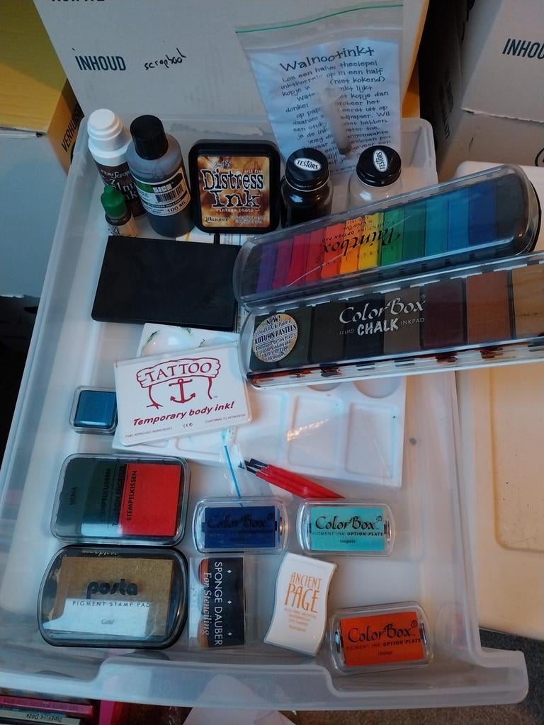 Stempel Inkt Voorraad, Hobby en Vrije tijd, Ophalen, Gebruikt, Inkt, Foam of Stempelhouder