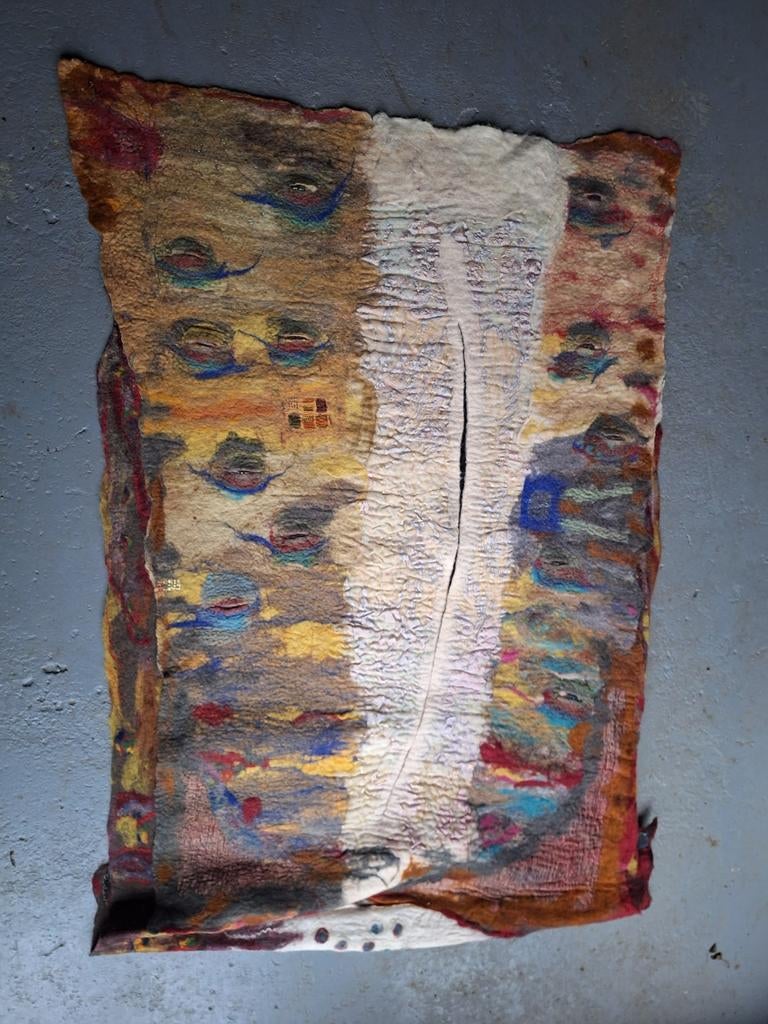 Vilten wandkleed handgemaakt, Ophalen of Verzenden