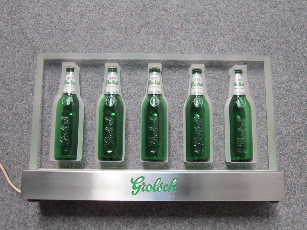 GROLSCH BIER LICHTRECLAME, Verzamelen, Biermerken, Ophalen, Zo goed als nieuw, Overige typen, Grolsch