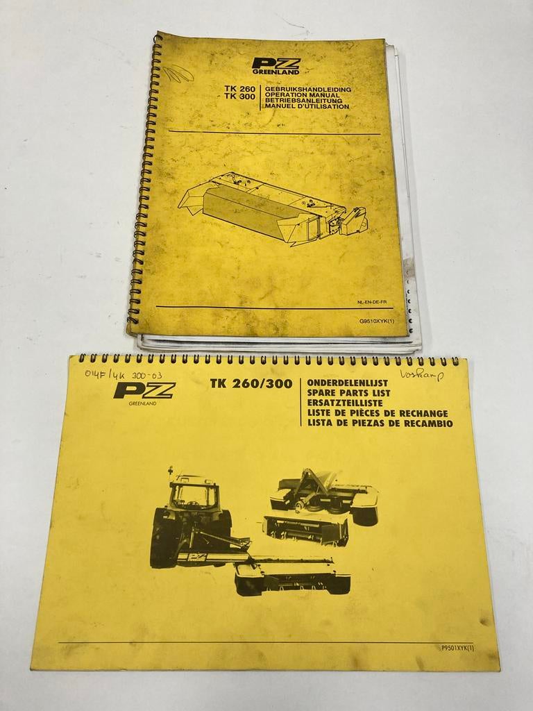 PZ Zweegers Handleidingen & Onderdelenlijsten TK 260/300, Ophalen of Verzenden