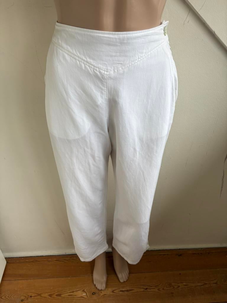 OSKA broek wit maat 0 = 34 XS linnen viscose katoen, Wit, Ophalen of Verzenden, Zo goed als nieuw, Maat 34 (XS) of kleiner