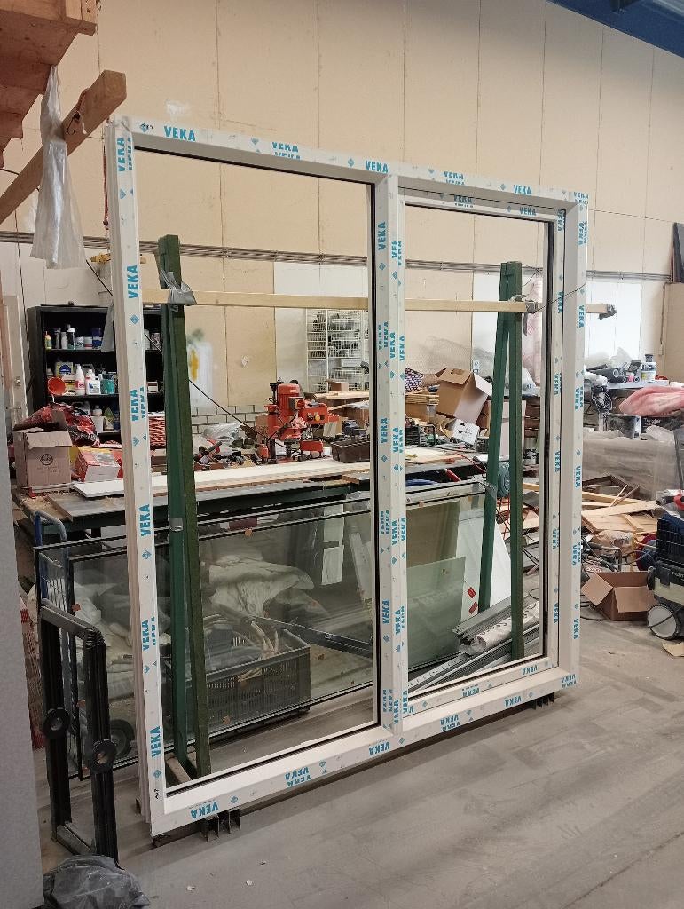 Kunststof kozijn vast raam en draaikiep VEKA 9001, Doe-het-zelf en Verbouw, Kozijnen en Schuifpuien, Nieuw, Raamkozijn, Kunststof