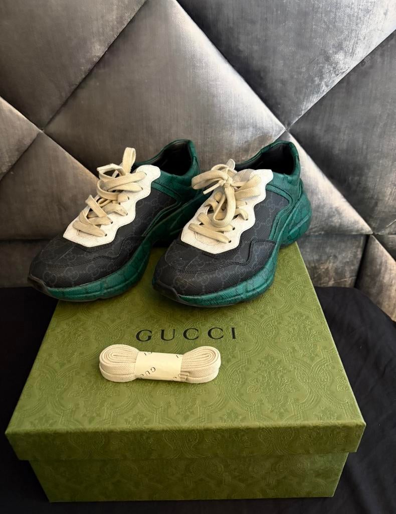 Gucci Rhyton sneakers maat 38 – ZGAN, Ophalen of Verzenden, Zo goed als nieuw, Zwart, Sneakers of Gympen