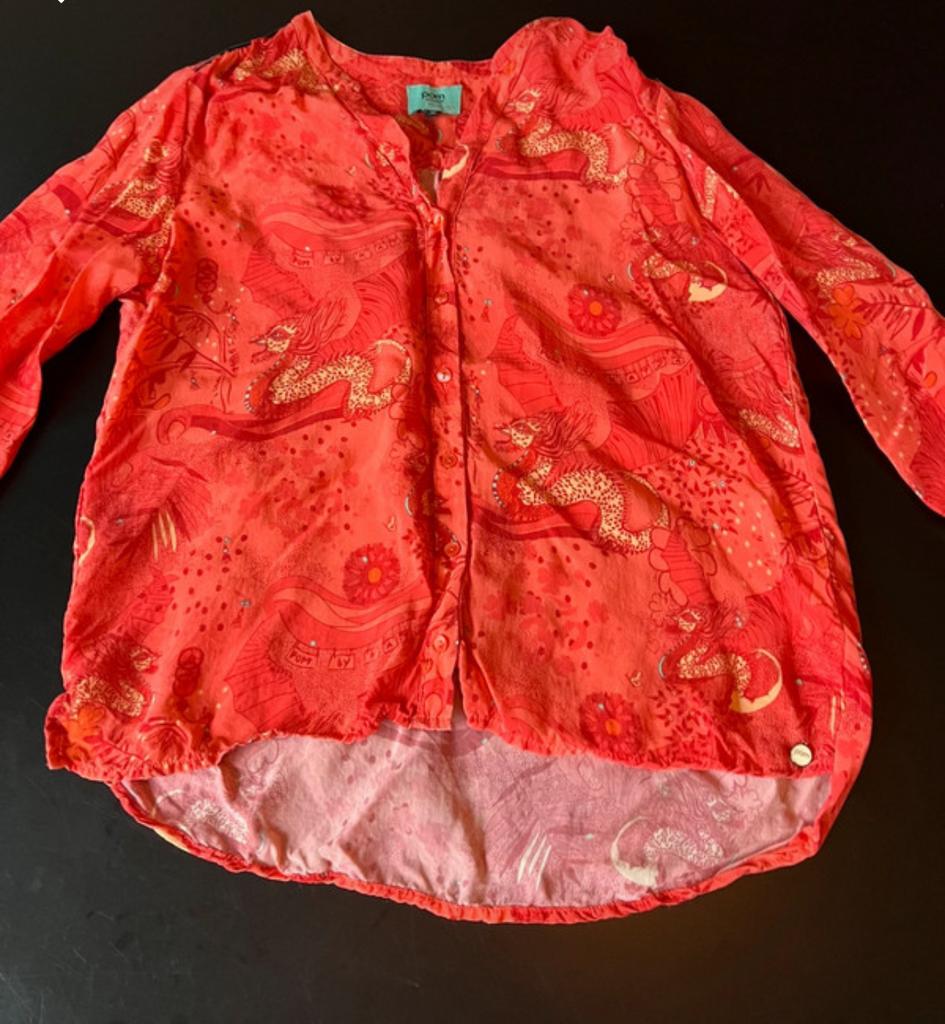 Pom Amsterdam Rode Blouse - Maat M, Ophalen of Verzenden, Maat 38/40 (M), Rood