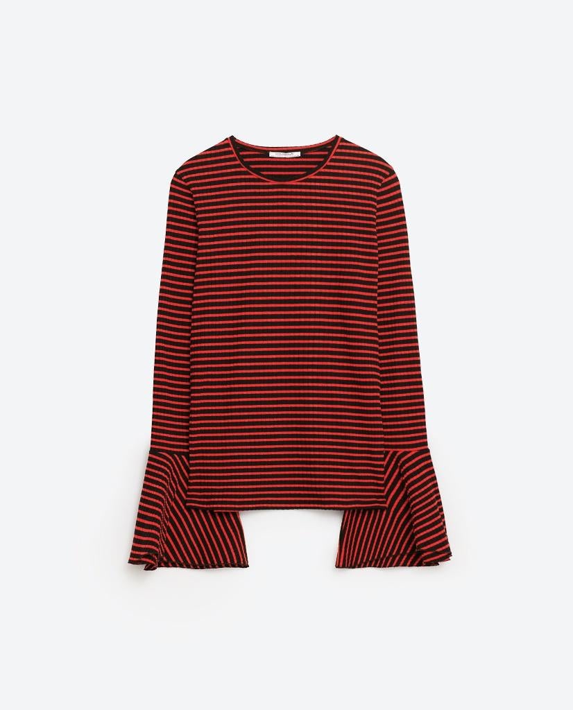 Ruffle shirt (ZARA), Zara, Nieuw, Ophalen of Verzenden, Lange mouw