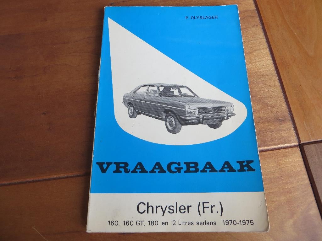 Vraagbaak Chrysler 160, 160 GT, 180, 2 litres 1970-1975 mooi, Ophalen of Verzenden