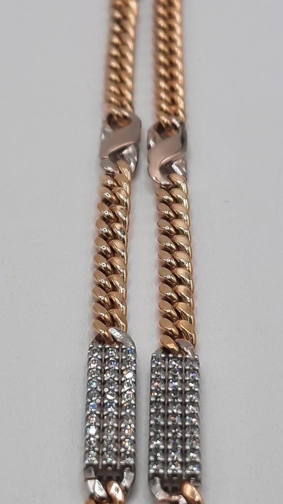 Gouden platte ketting 14kt, Www.bredajuwelier.nl, Nieuw, Ophalen of Verzenden, Www.bredajuwelier.nl