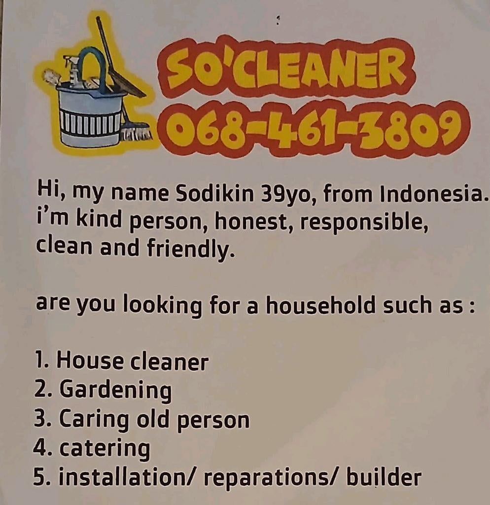 Schoonmaaker Gezocht