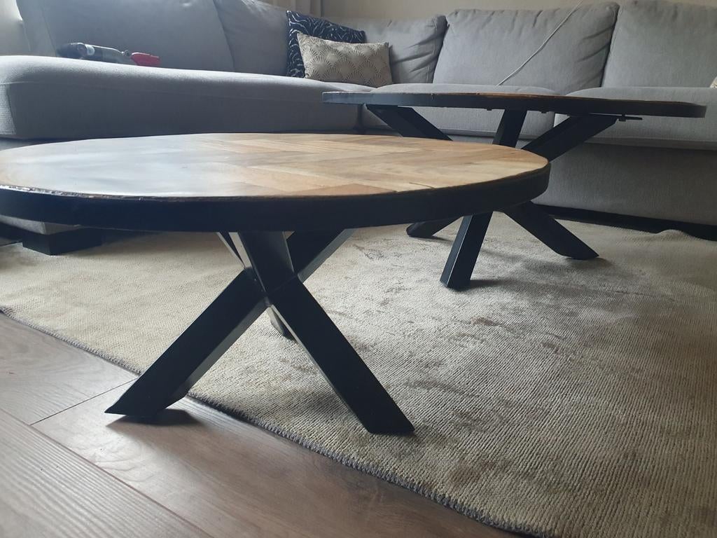 2 mooie salontafeltjes, Huis en Inrichting, Ophalen, 50 tot 100 cm, Rond, 50 tot 100 cm