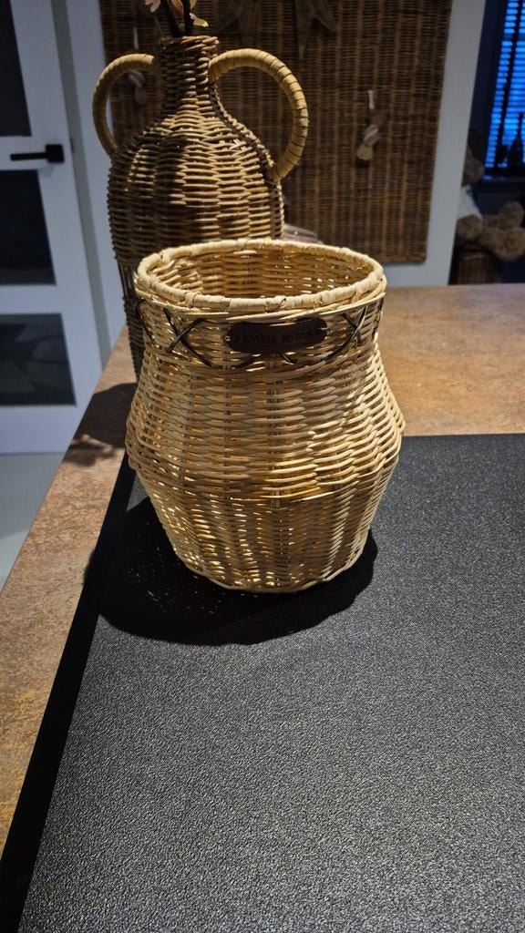 Riviera maison pollepel houder, Huis en Inrichting, Ophalen of Verzenden, Zo goed als nieuw, Rond, Riet