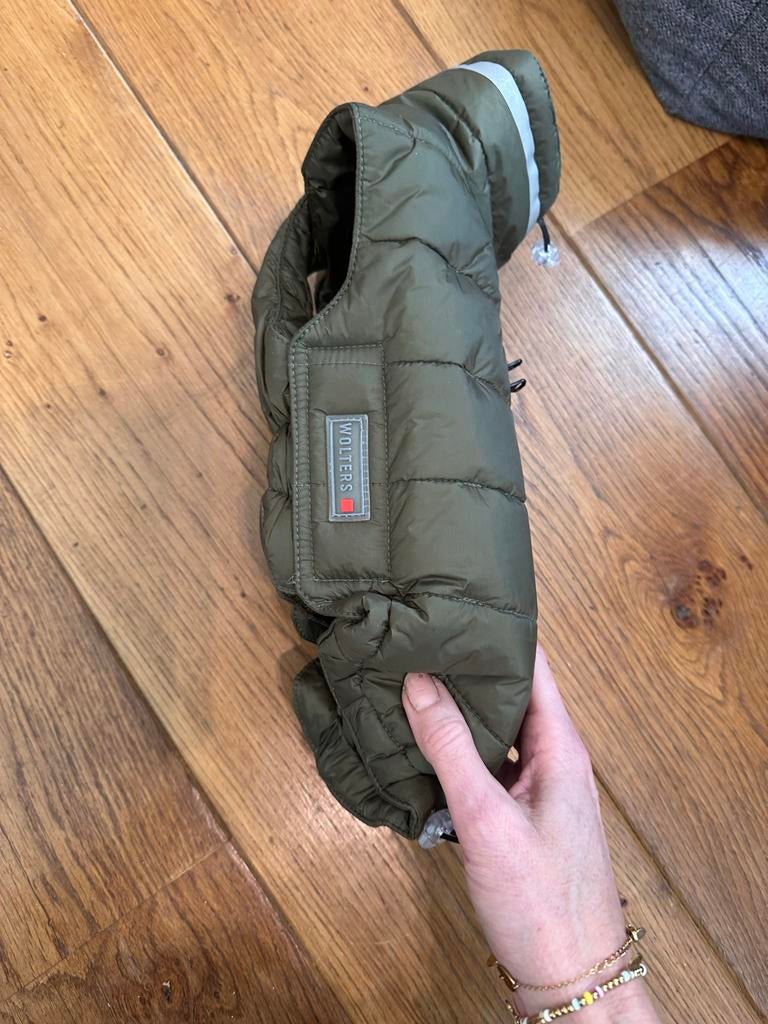 Gewatteerde jas, comfortabel olijfgroen, 30 cm maat:, Ophalen of Verzenden, Nieuw, Hondenjas