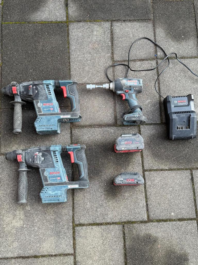 Bosch boormachine set, Doe-het-zelf en Verbouw, Gereedschap | Boormachines, Ophalen of Verzenden, Gebruikt, Boormachine