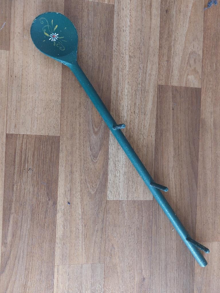 Grote Hindeloopen lepel met haakjes., Ophalen of Verzenden