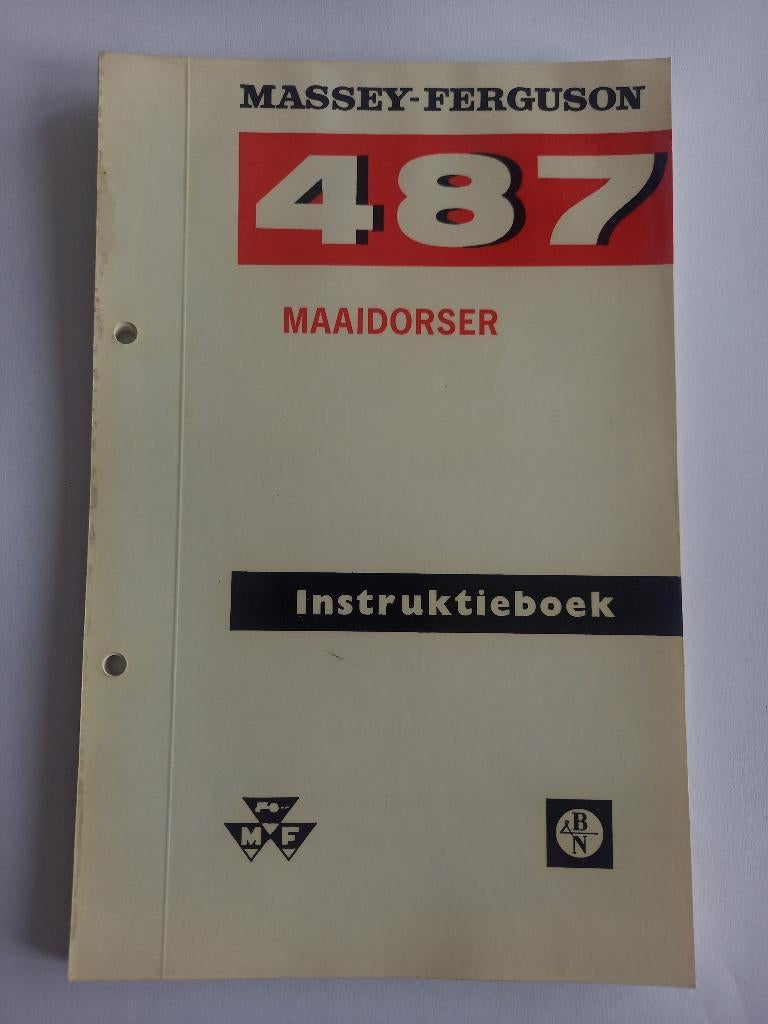 Instruktieboek Massey Ferguson MF487 Maaidorser (Nederlands), Ophalen of Verzenden, Gelezen, Catalogus