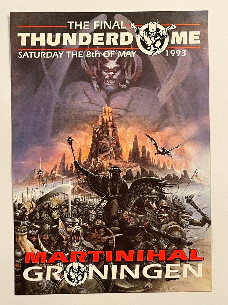 The Final Thunderdome 1993 flyer hardcore gabber id&t, Ophalen of Verzenden, Zo goed als nieuw