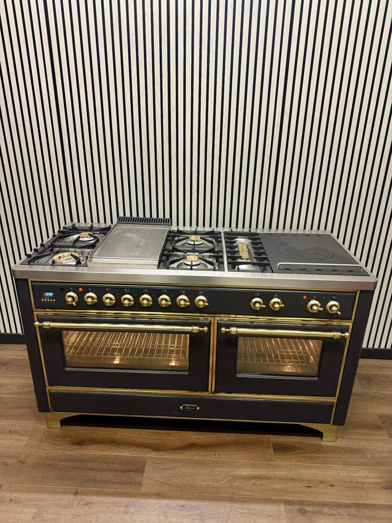 Luxe Prachtige Boretti Majestic Fornuis 7 pits 150 cm, Fornello Esperta, Ophalen of Verzenden, Zo goed als nieuw, Energieklasse A of zuiniger