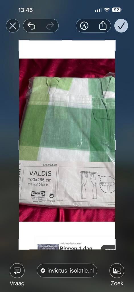 IKEA Valdis Gordijnen - Nieuw in verpakking, Huis en Inrichting, Stoffering | Gordijnen en Lamellen, Ophalen, 100 tot 150 cm, 200 cm of meer