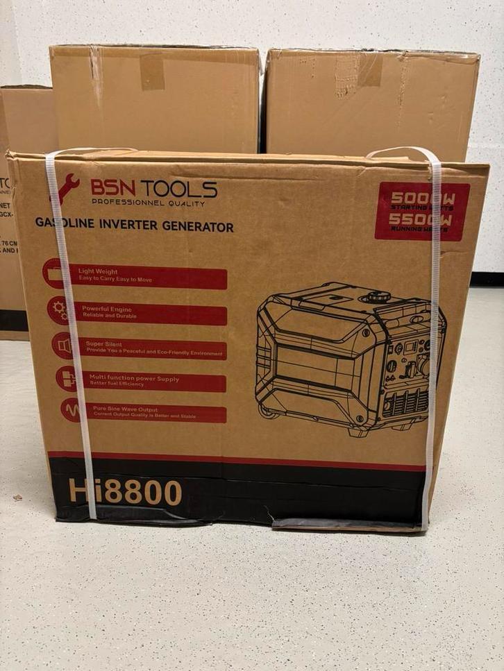 NIEUW | INVERTER GENERATOR | 5500W | KOPEREN SPOEL, Benzine, Geluidgedempt, Nieuw, Ophalen of Verzenden