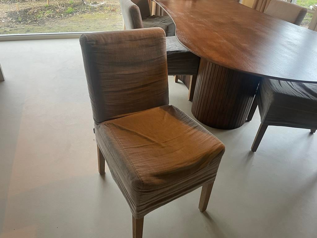 Eetkamerstoelen landelijk, Huis en Inrichting, Stoelen, Ophalen, Gebruikt, Landelijk, hoffz, wabisabi, japandi, Stof