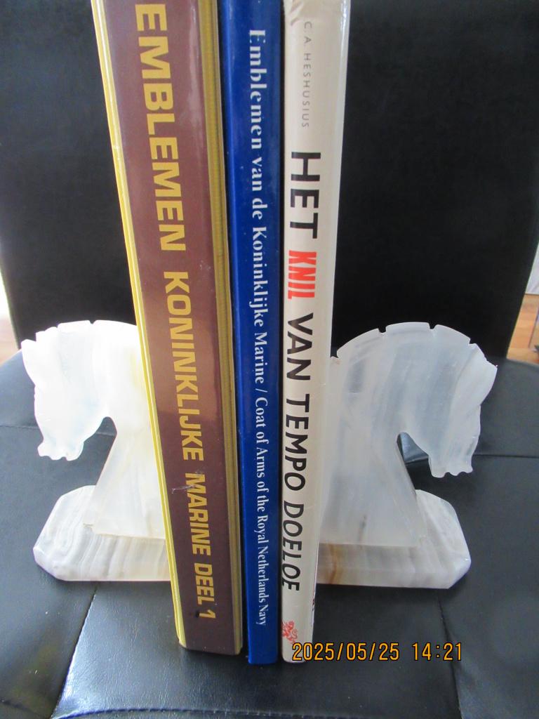 2 Onyx marmeren paardenhoofden boekensteunen, Ophalen of Verzenden