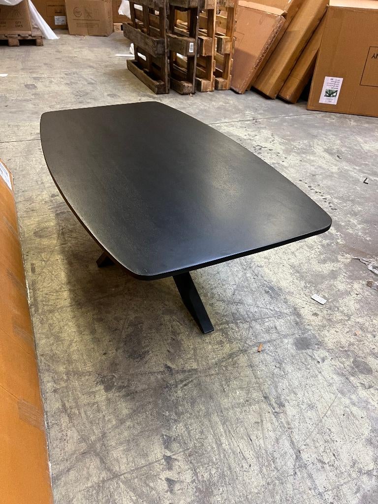 Salontafel Deens ovaal 130x70cm black mango, Huis en Inrichting, Ophalen, 100 tot 150 cm, Nieuw, 50 tot 100 cm