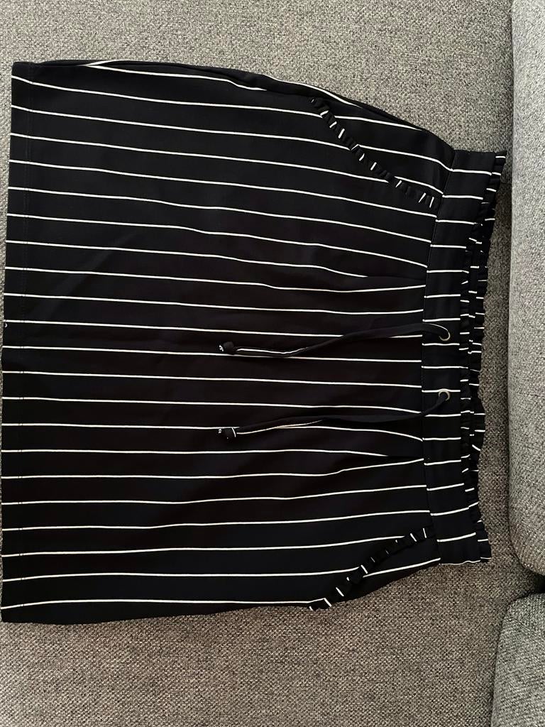 Zwarte gestreepte rok - Maat L- Jacqueline de Jong, Zwart, Maat 42/44 (L), Ophalen of Verzenden, Zo goed als nieuw