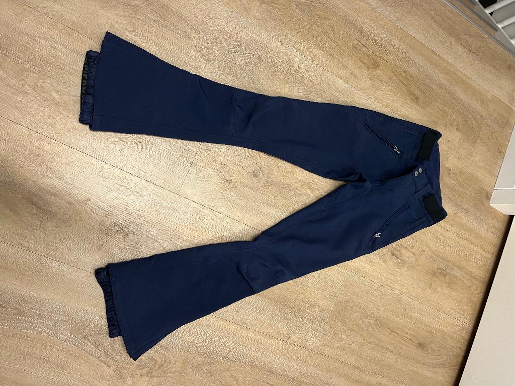 Donkerblauwe Softshell skibroek, 100 tot 140 cm, Zo goed als nieuw, Kleding, Skiën