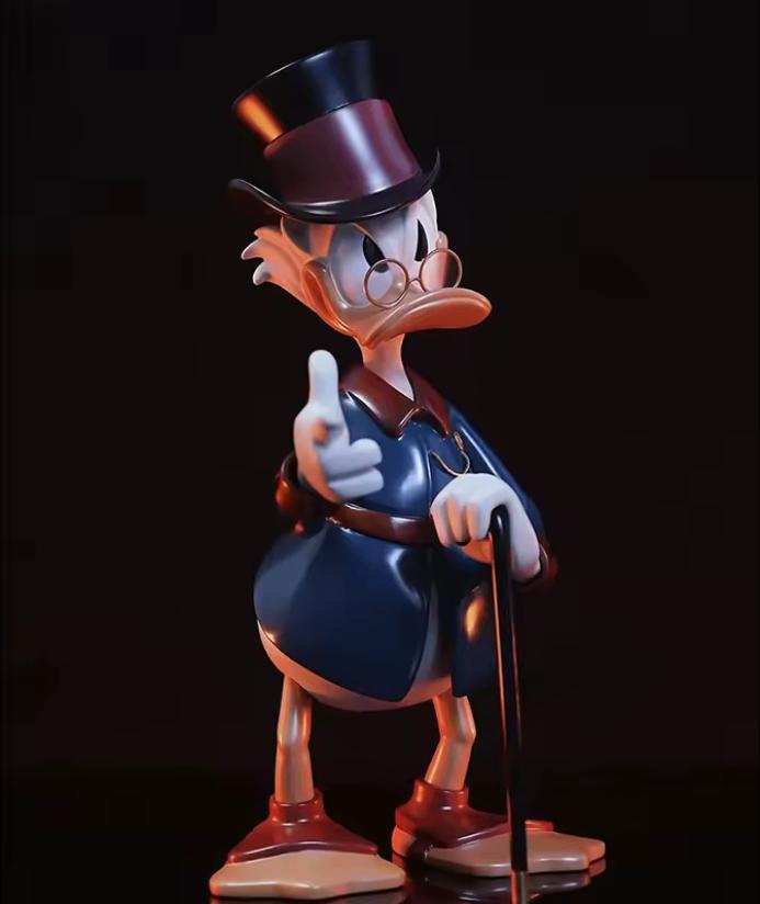 Beeld Van Dagobert Duck - Plusminus 30 CM Hoog, Ophalen of Verzenden, Zo goed als nieuw, Overige typen