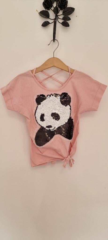 Panda shirt met tover pellets maat 98 104 NIEUW !, Ophalen of Verzenden, Nieuw, Meisje, Shirt of Longsleeve