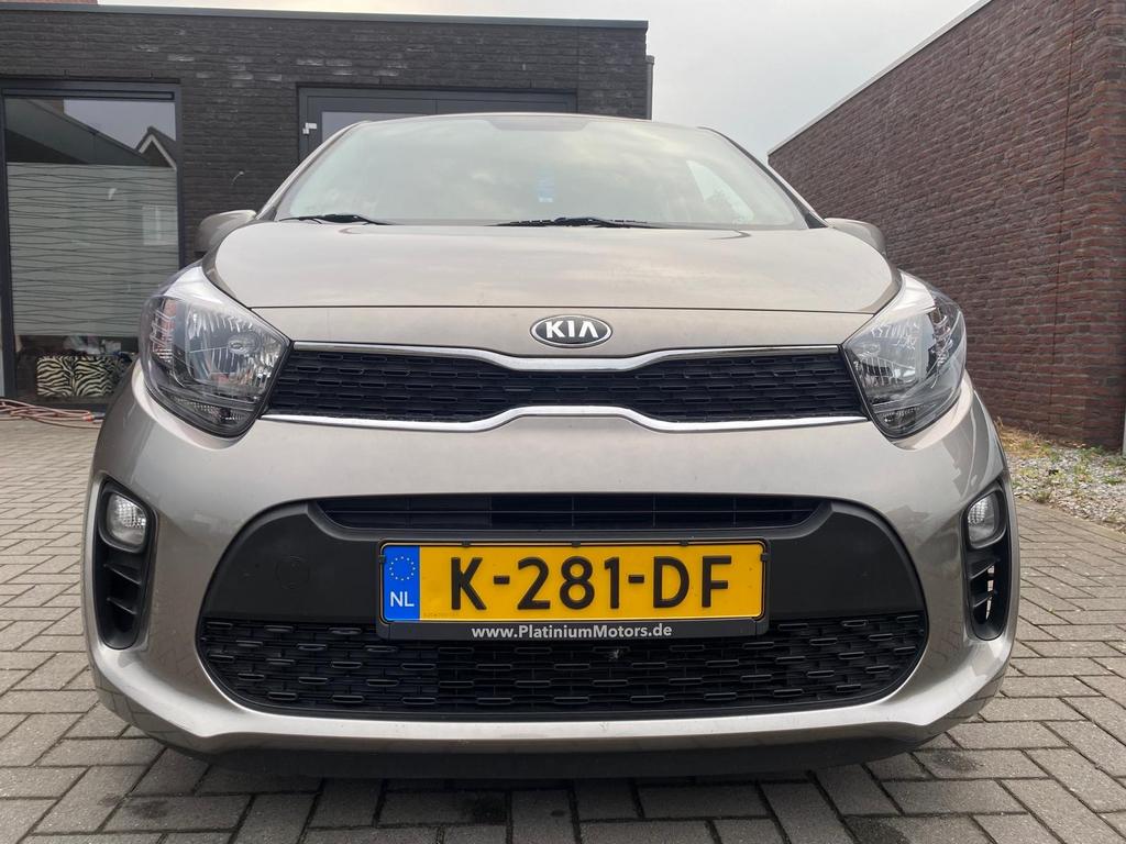Kia Picanto 1.2 Cvvt 84pk 5-zits 2018 Grijs, Voorwielaandrijving, Stof, Navigatiesysteem, Zwart
