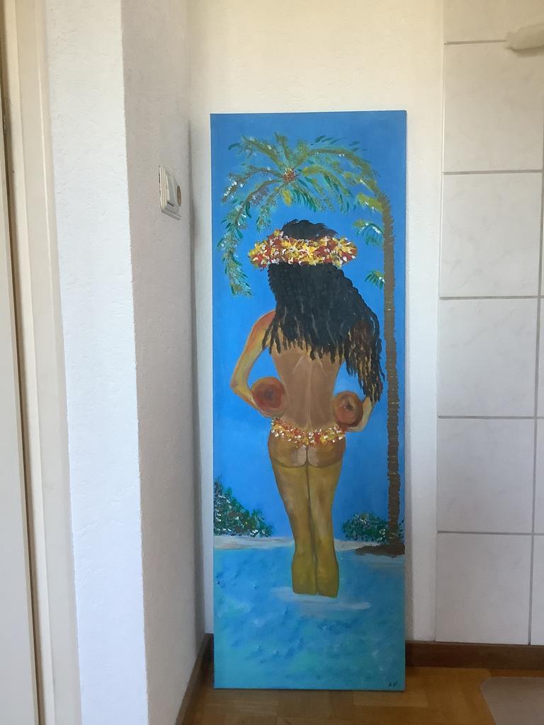 Groot langwerpig schilderij, Antiek en Kunst, Ophalen of Verzenden