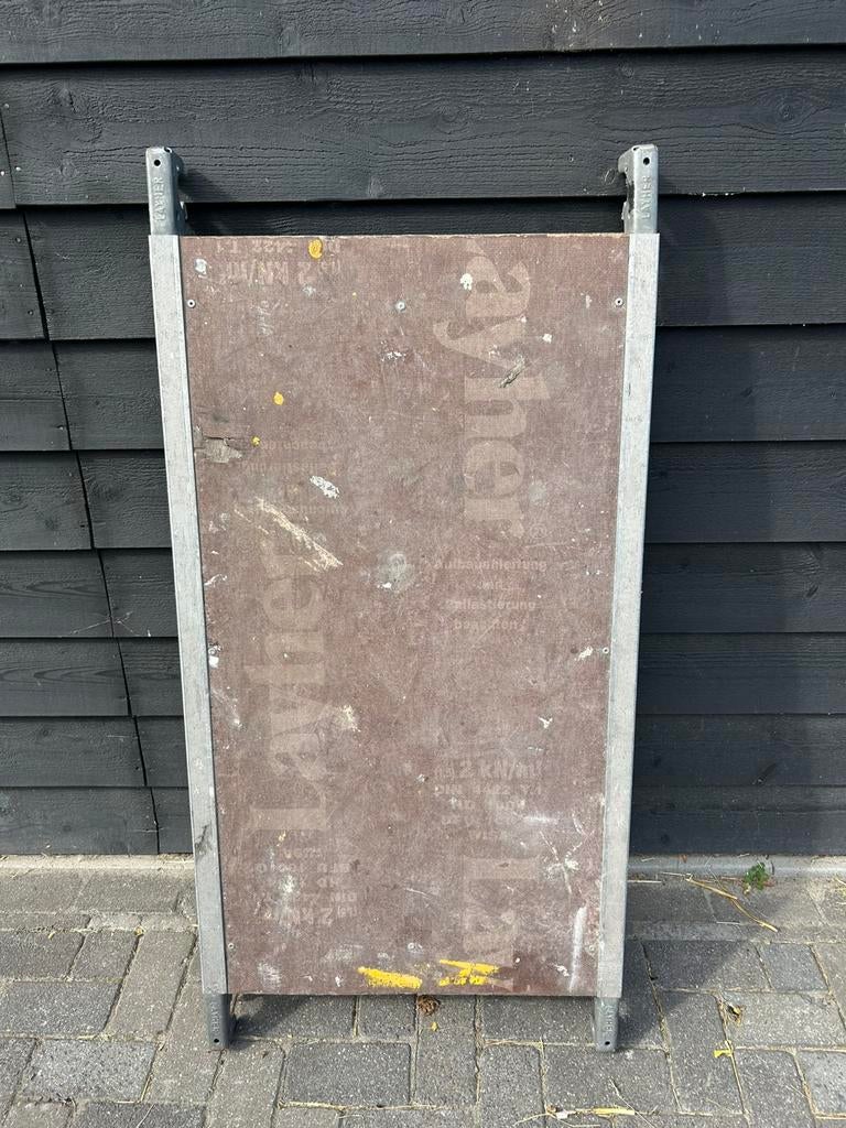 Layher ALU platform 128cm (Met Luik), Ophalen, Rolsteiger of Kamersteiger, 5 meter of hoger