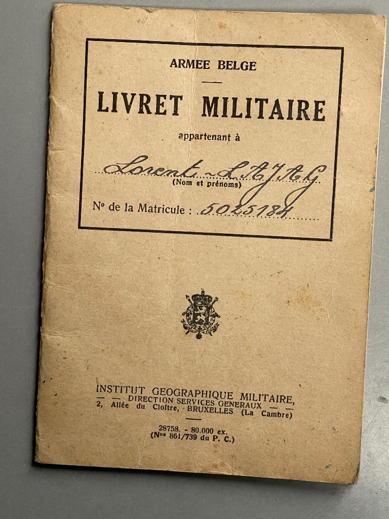 Militair zakboekje (Livret Militaire) België, Verzamelen, Militaria | Algemeen, Ophalen of Verzenden, Landmacht, Overige gebieden