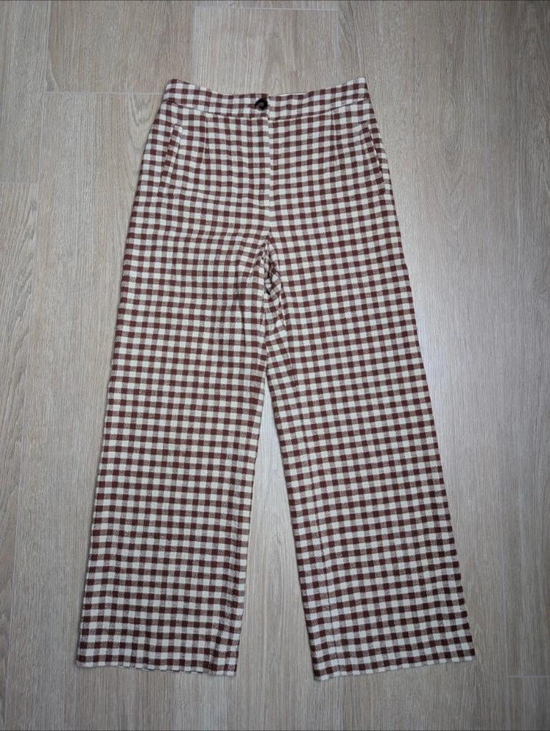 Sezane broek Martin crop, Bruin, Nieuw, Ophalen of Verzenden, Maat 34 (XS) of kleiner