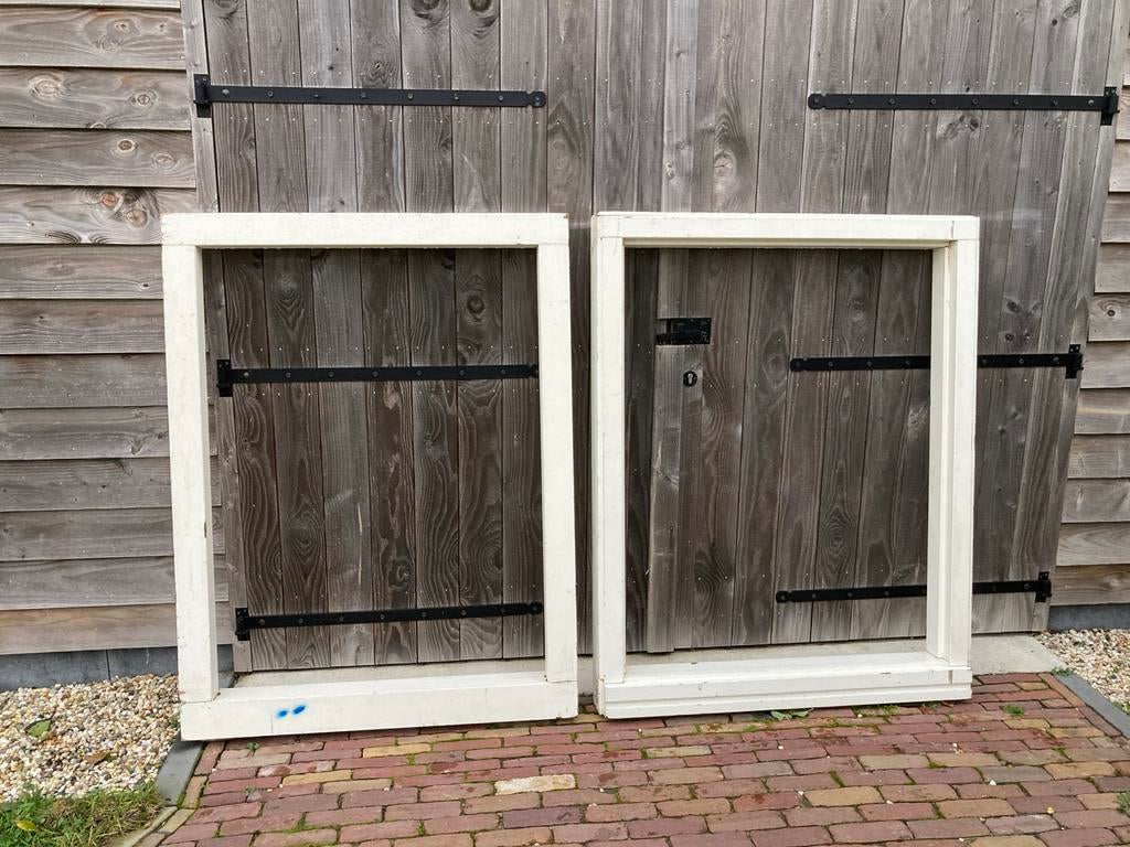 Hardhouten kozijnen - ideaal voor ramen, schutting of windsc, Ophalen, Minder dan 3 meter, Hout, 1 tot 2 meter