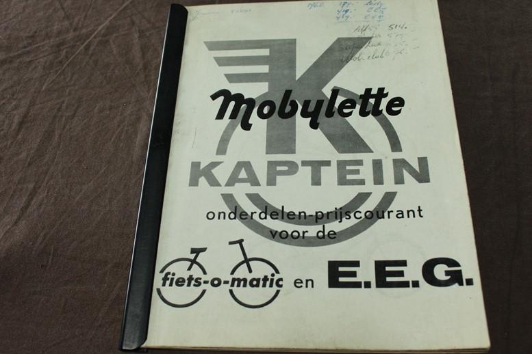 Kaptein Mobylette EEG Fiets o Matic onderdelen boek 1968 ??, Ophalen of Verzenden, Gebruikt