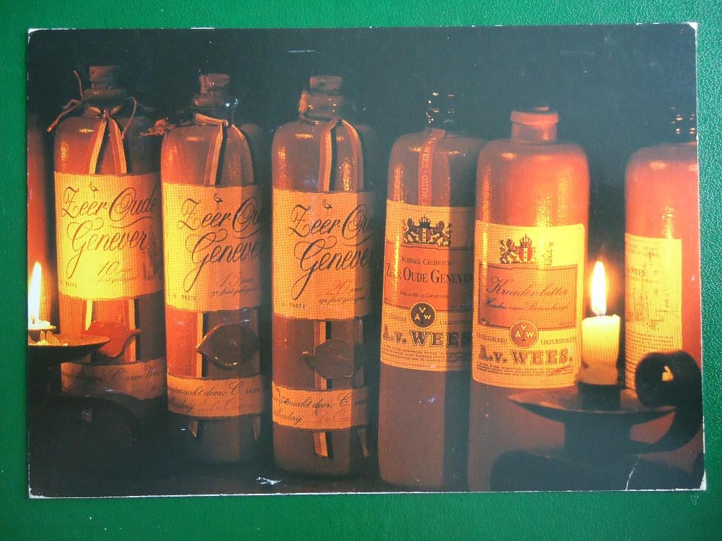 (1784) Kaart: Flessen Oude en Jonge Jenever, Verzamelen, Verzenden, 1980 tot heden, Gelopen