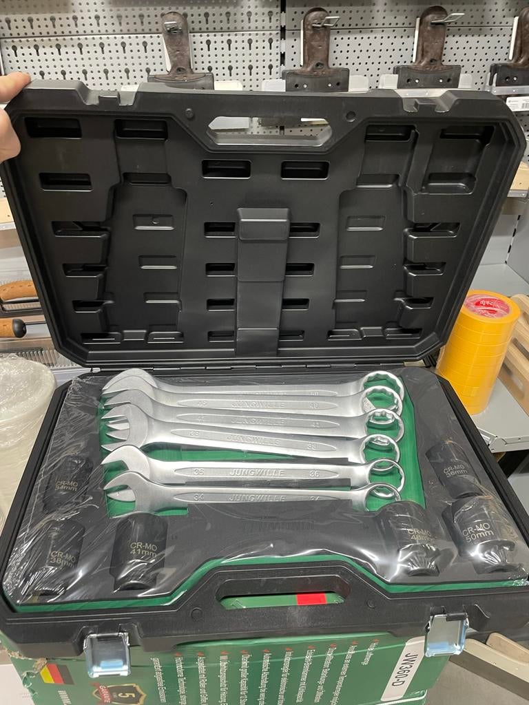 Jungwille 6-delige steeksleutel set met 6 krachtdoppen, Doe-het-zelf en Verbouw, Gereedschap | Handgereedschap, Ophalen of Verzenden