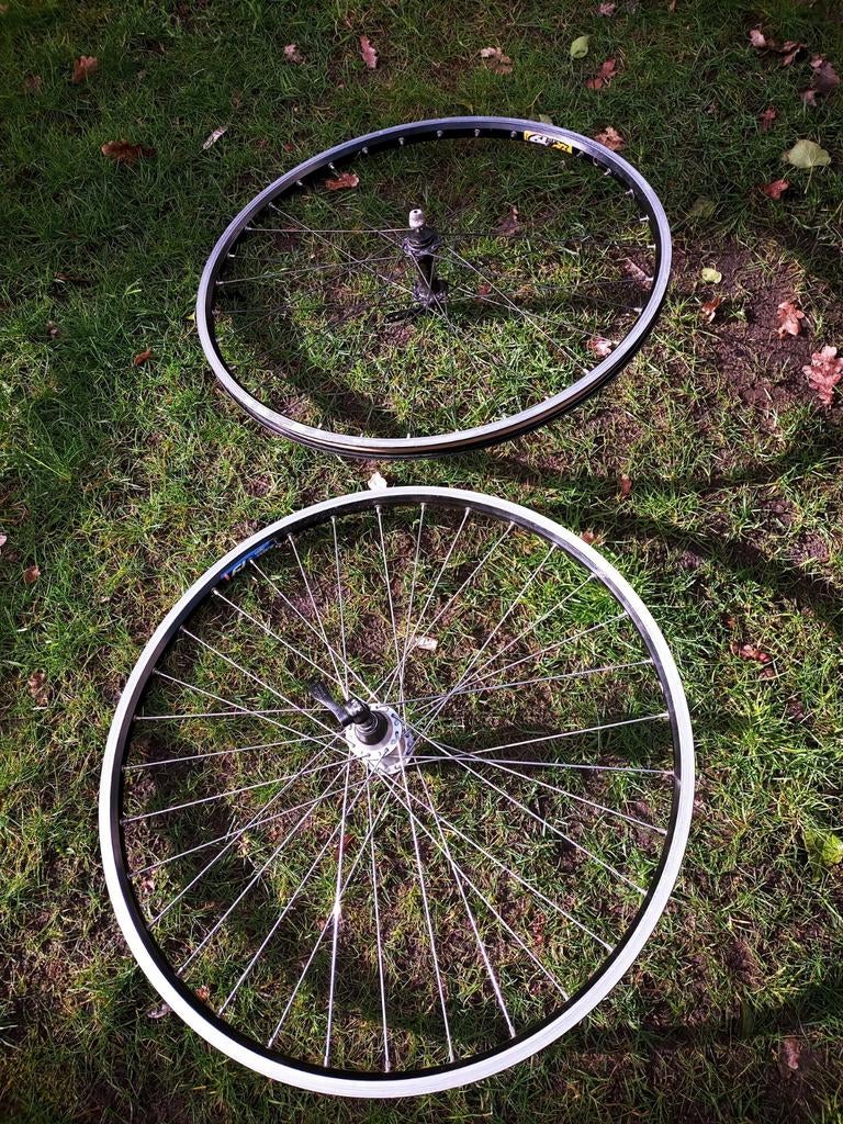 Twee fiets wielen Deore LX / ZAG 19 RIGIDA / RIGIDA VELGEN, Fietsen en Brommers, Fietsonderdelen, Ophalen, Gebruikt, Algemeen