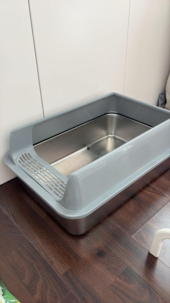 RVS katten toilet 50x35, Dieren en Toebehoren, Ophalen of Verzenden, Zo goed als nieuw