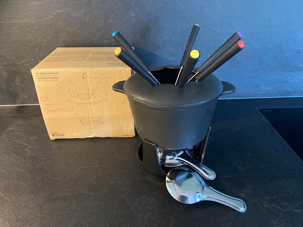 Cosy & Trendy fondueset gietijzer 6 pers, Witgoed en Apparatuur, Ophalen of Verzenden, Nieuw, Brander, Fondueset