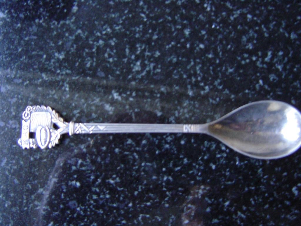 verzilverd lepeltje KRO gekenmerkt GEHA 90, Ophalen of Verzenden